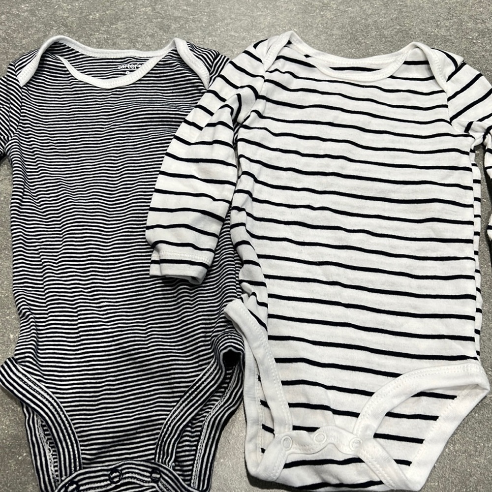 Long sleeve striped onesies